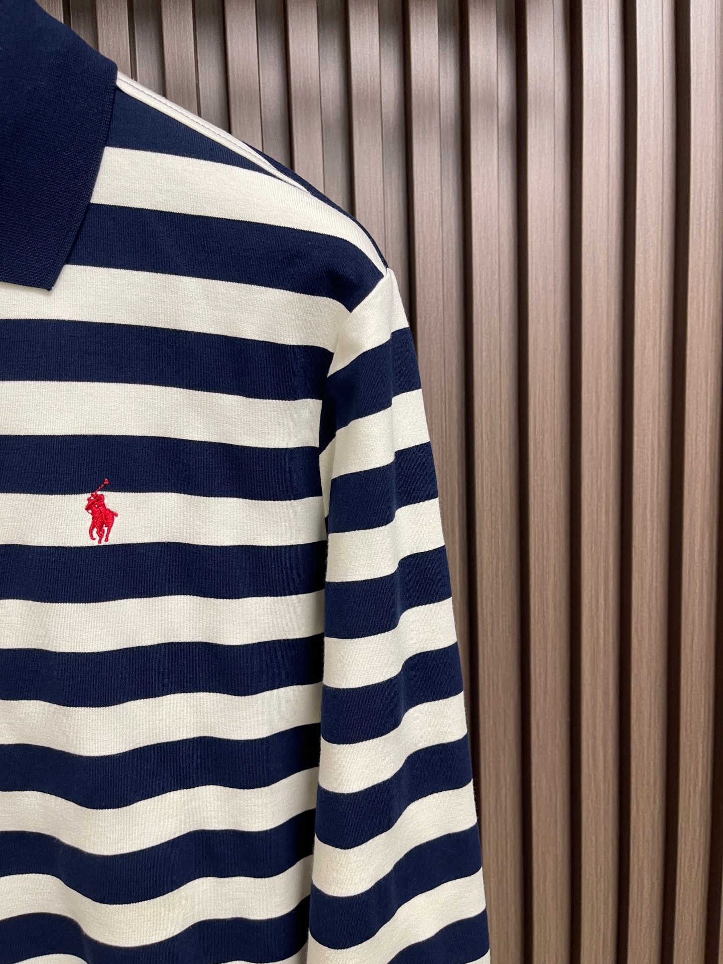 🛒🛒Ralph Lauren 拉夫劳伦 2026ss秋冬系列男款蓝白条纹长袖Polo衫，复古休闲单品。选用250g重磅纯