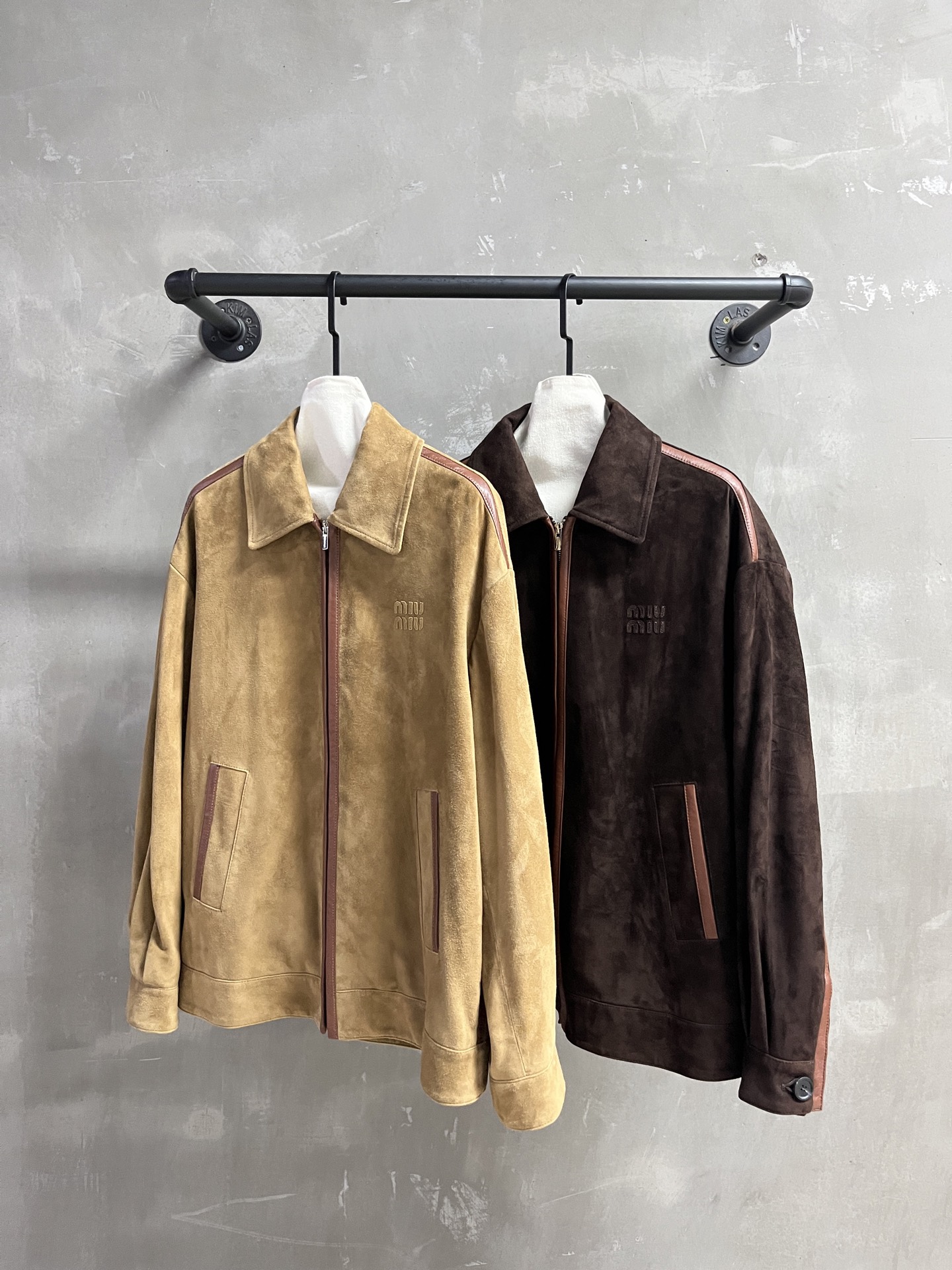 Miu Miu Inspired Leather Jacket - Chic Color Block Design, Autumn 2025 Collection 2 a1752615788811 0168