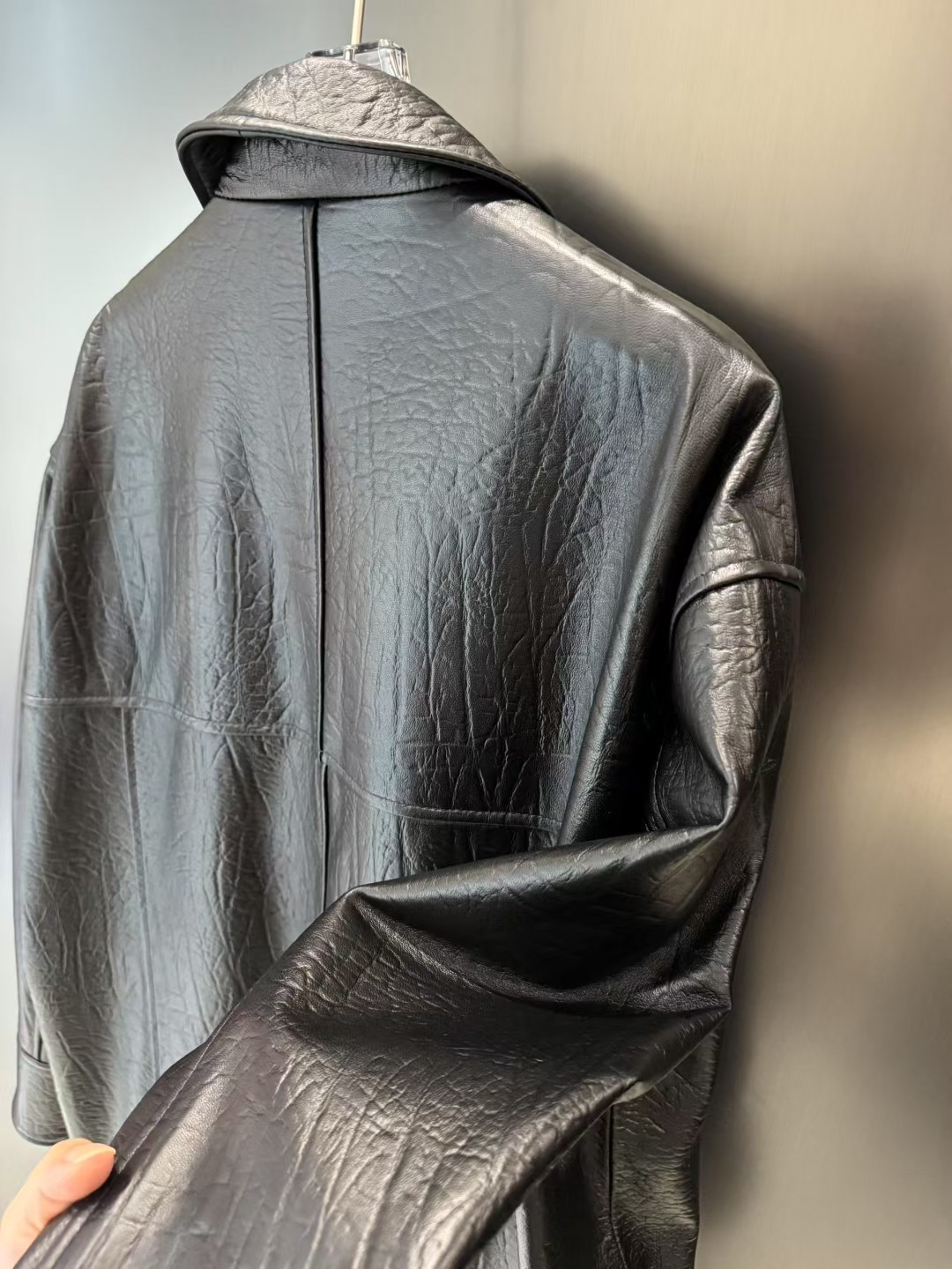 Elegant Lambskin Texture Leather Jacket for Women - 2025 Autumn New Arrival 9 a1753383035286 0481