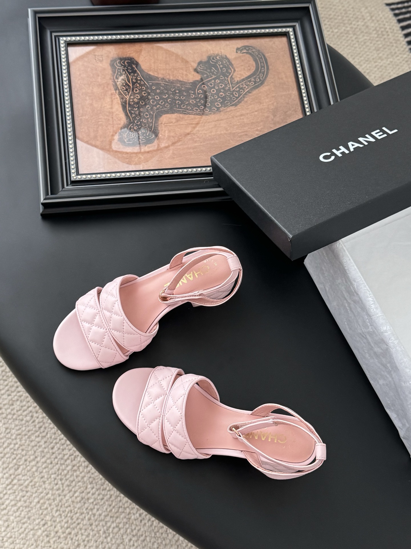 Chanel 25C Mary Jane Slingback Sandals Lambskin Pink Quilted Block Heel 7 i1742073817103 7158 0 5