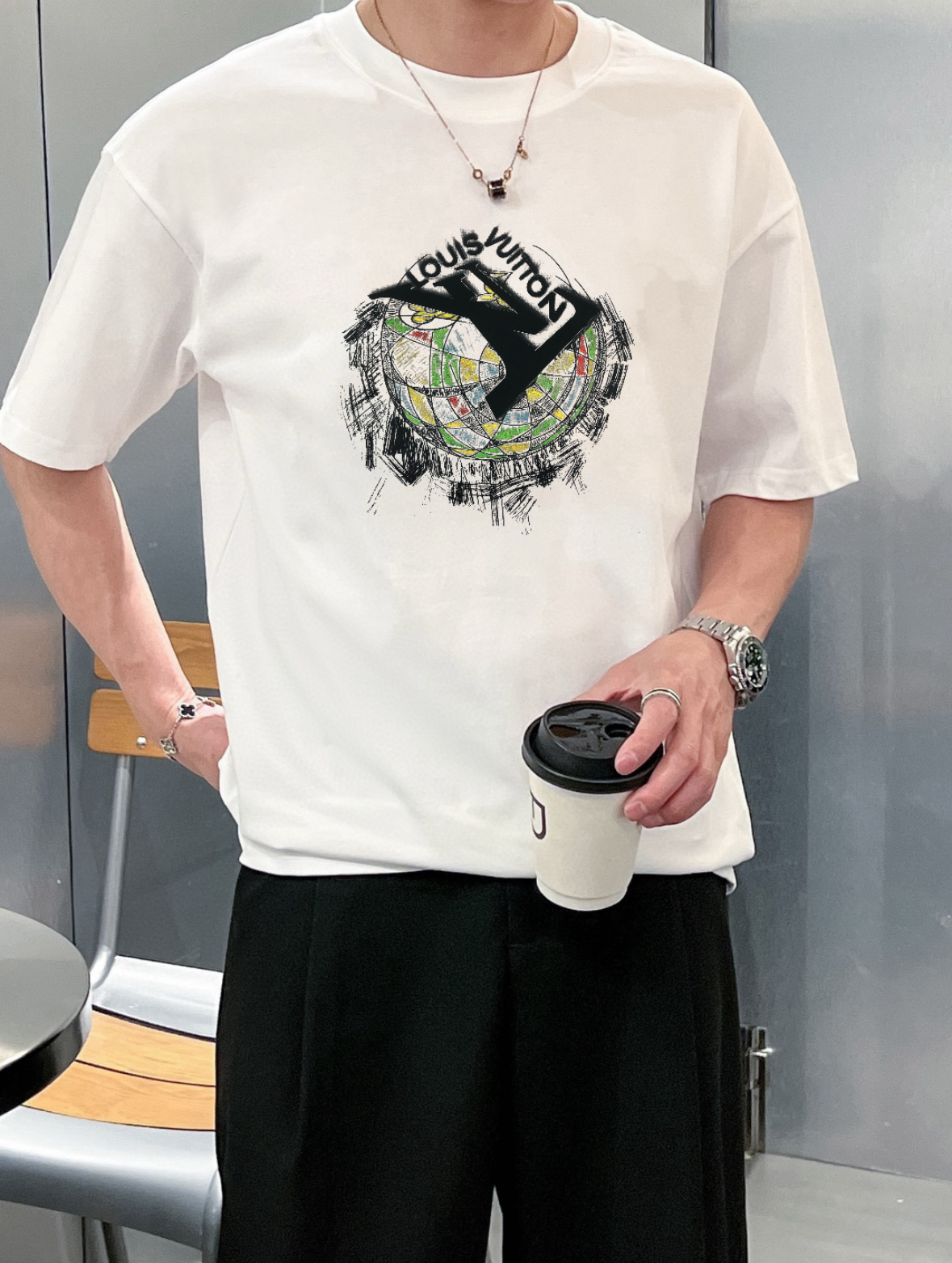 NO:162757,LV/Louis Vuitton 2025 Spring and Summer New Products, Complete Three-Shaped Three-dimensional Drop-Off Printing Technology, Mercerized Cotton Short-Sleeved T-Shirts, Don’t need to introduce too much good products, look at the details, Counter Code M-XXXL 175/140 Suggestions, L, louis vuitton, louis vuitton, T-shirt,tees, t-shirt,alexander wang19860909LV/路易威登 2025春夏新品 三标齐全 胸前立体滴胶印花工艺 丝光棉短袖T恤 好货不用过多介绍 看细节 专柜码数M-XXXL 175/140建议L,,louis vuitton,louis vuitton,T-shirt,tees，t-shirt,alexander wang,Men's clothing