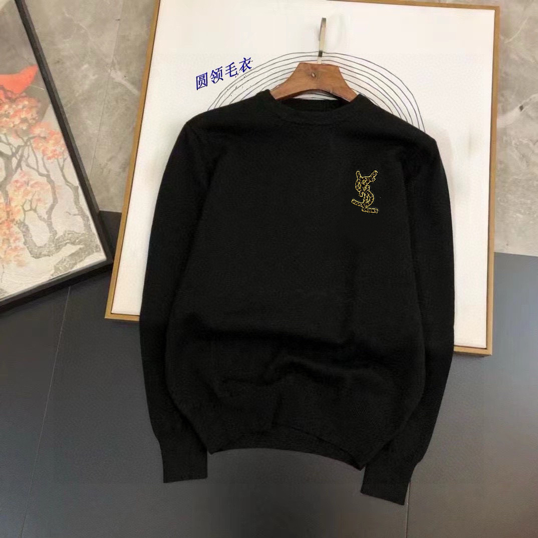 NO:547263,/Saint Laurent 2025 new spring and summer products are available, complete three standards, round neck sweater, good products do not need to be introduced too much, look at the details, counter number M-XXXL /140 suggestions L,,saint laurent,sweaters,alexander wang19860909/圣罗兰 2025年春夏新品上新 三标齐全 圆领毛衣 好货不用过多介绍 看细节 专柜码数M-XXXL /140建议L,,saint laurent,sweaters,alexander wang,Men's clothing