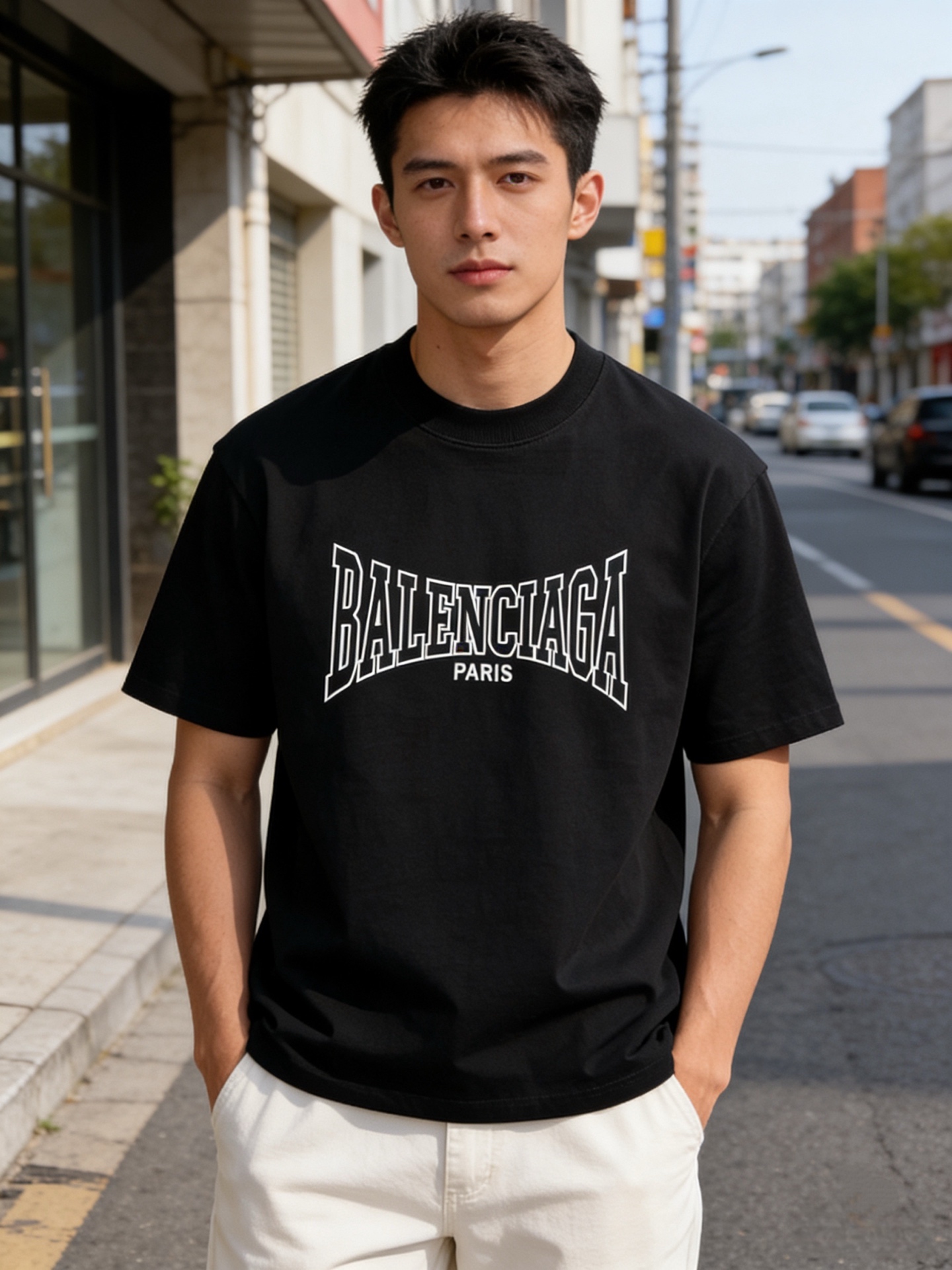 NO:838135,Balenciaga/Balenciaga's latest 2026ss spring and summer short-sleeved T-shirt is now available!  !  High-version ice-tide cotton fabric (260g), the upper body is comfortable yet wide, suitable for men and women, loose fit, fine workmanship, comfortable fabric, super handsome upper body, same style for men and women, M-3XL (slightly wider version),,balenciaga,balenciaga,T-shirt,tees,t-shirt,19860909Balenciaga/巴黎世家 2026ss春夏最新款短袖T恤出货啦！！高版本冰潮棉面料（260g）上身舒适不失挺阔 、男女同款 宽松版型 做工走线精细 面料上身舒适 超帅上身 男女同款M-3XL（版型微阔）,,balenciaga,balenciaga,T-shirt,tees，t-shirt,,Men's clothing