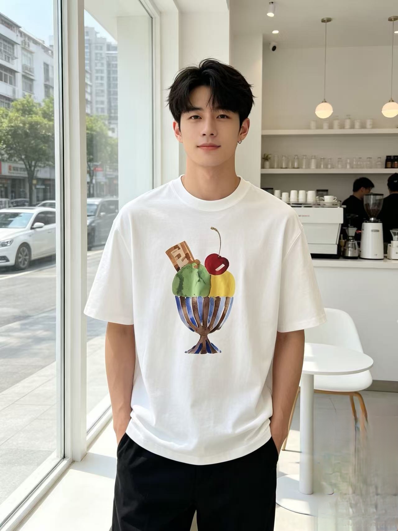 NO:877863,FENDI Fendi's latest 2026ss spring and summer short-sleeved T-shirt is now available!  !  2026 new T-shirt, high version special fabric, high weight pure cotton mercerized fabric, comfortable yet wide upper body, embroidery technology, digital printing, flocking technology, same style for men and women, loose version, fine workmanship, comfortable fabric upper body, super handsome upper body, same style for men and women, M-3XL,,fendi,fendi,T-shirt,tees,t-shirt,19860909FENDI芬迪 2026ss春夏最新款短袖T恤出货啦！！ 2026新款T恤 高版本专用面料 高克重纯棉丝光面料 上身舒适不失挺阔 刺绣工艺、数字印花、植绒工艺,男女同款 宽松版型 做工走线精细 面料上身舒适 超帅上身 男女同款M-3XL,,fendi,fendi,T-shirt,tees，t-shirt,,Men's clothing