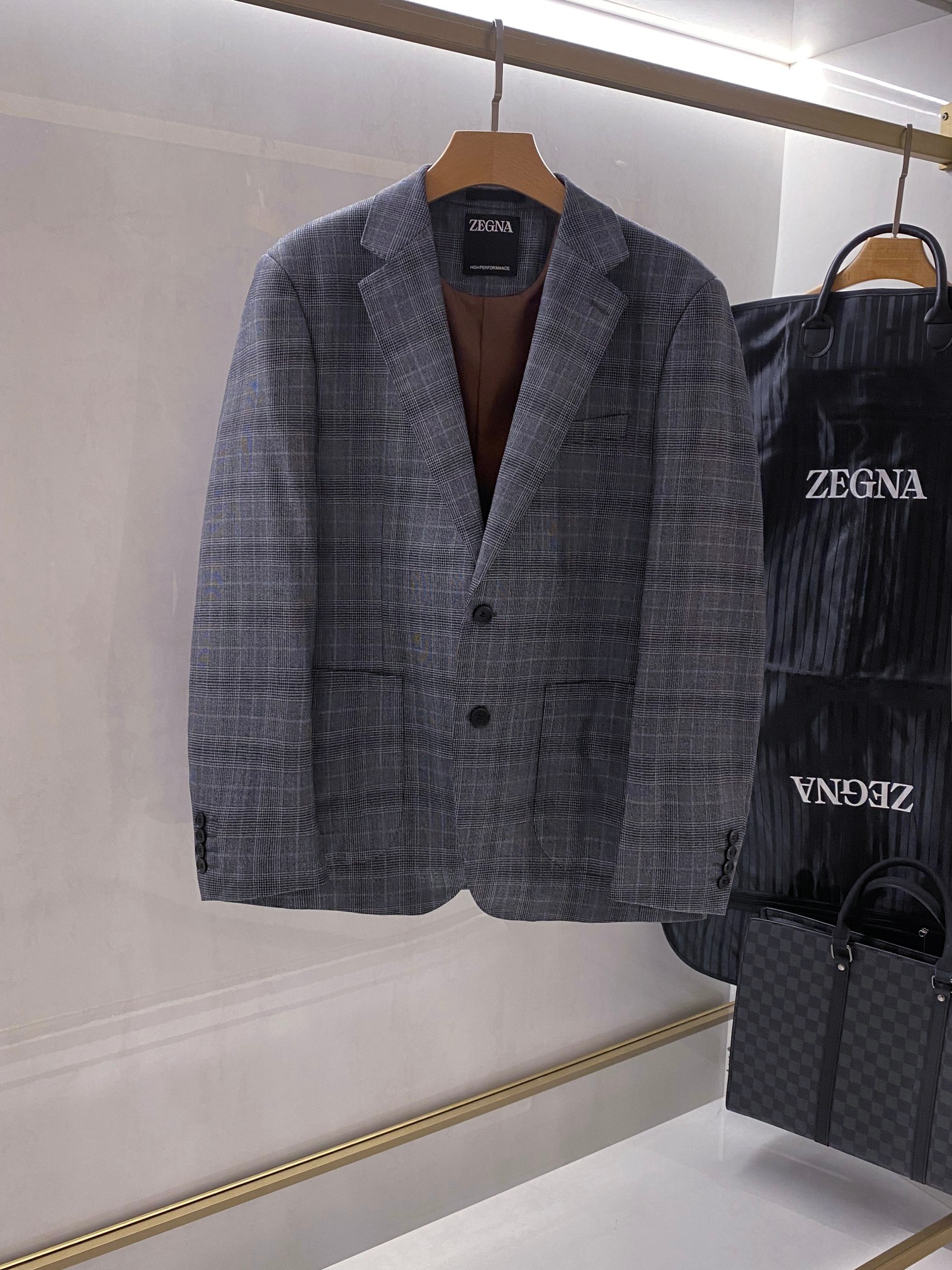 Zegna Geruite Wollen Blazer - Tijdloze Stijl voor de Moderne Man