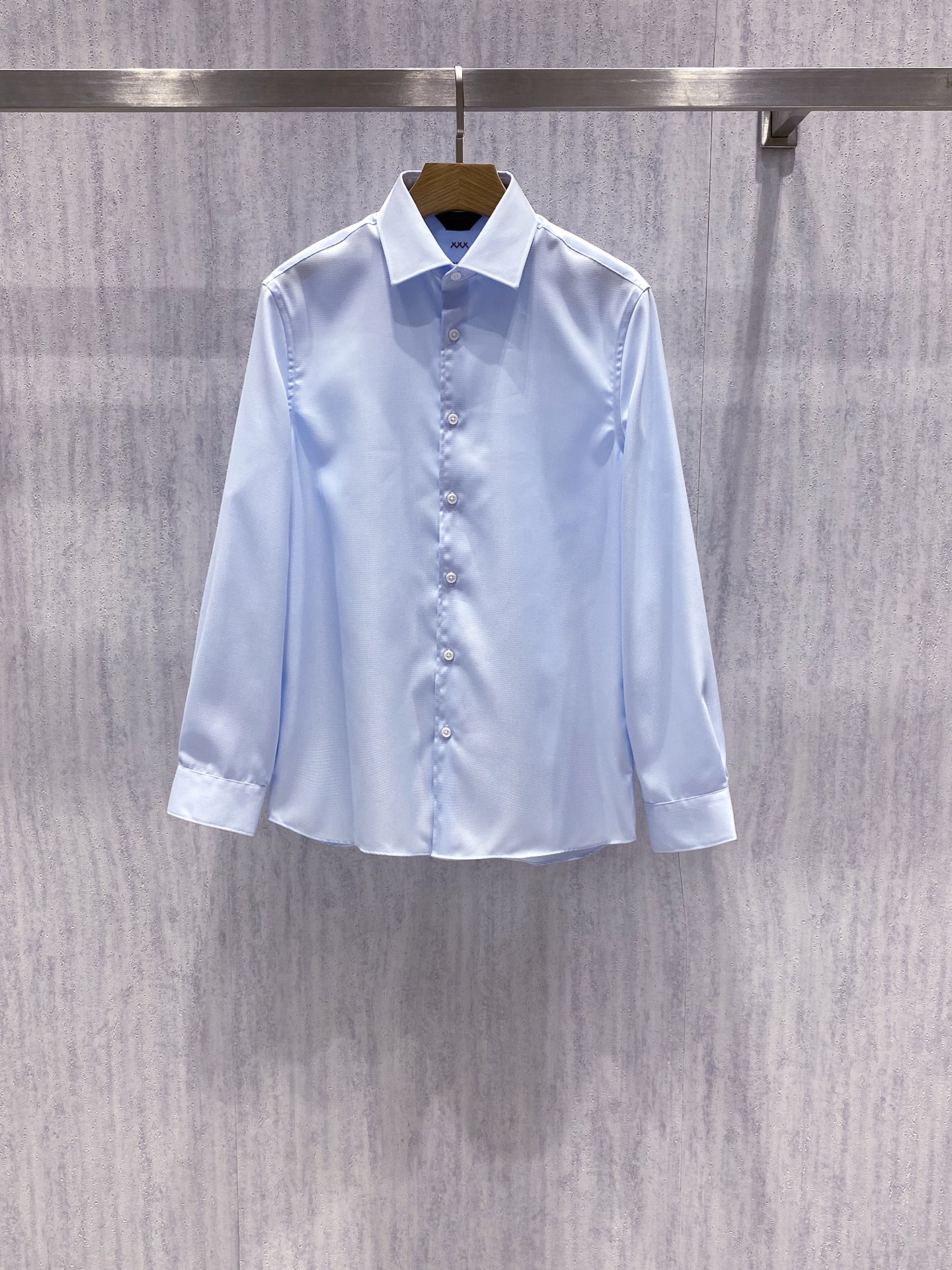 【典藏臻品】ZE家26年春夏最新男士高工艺人字纹提花长袖衬衫，蓝白双色首发！稀世提花，商务典范！ 杰*亚