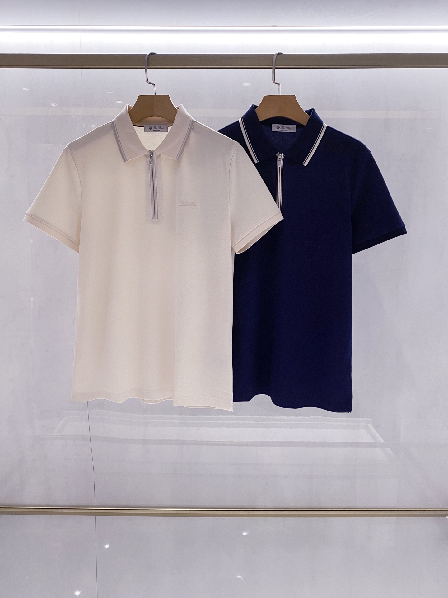 【臻选新品】洛悠*雅26年夏季限定最新男士商务休闲半拉链短袖POLO，香港贸易公司一手渠道货源，双色臻选
