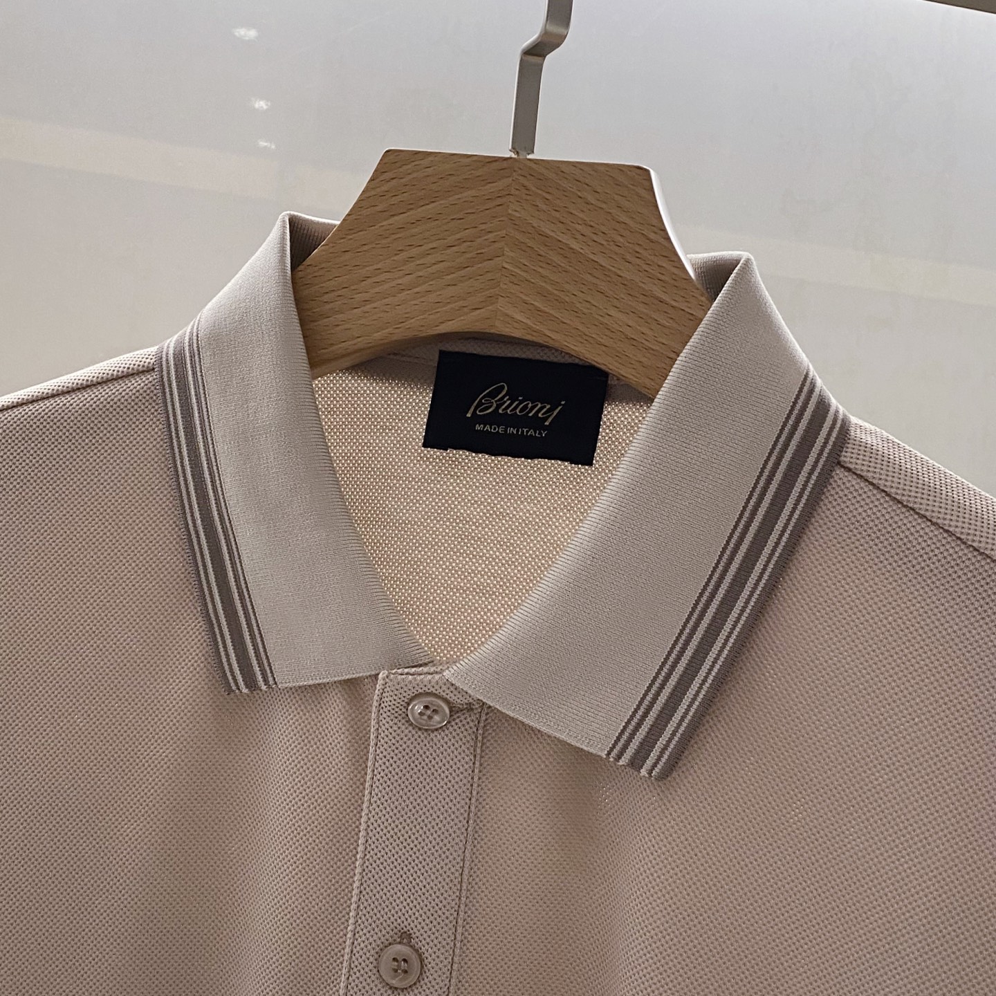 【典藏臻品】布里*尼26年夏季最新男士高端商务短袖POLO，两色甄选（浅咖、蓝色），M-3XL全码段尊享