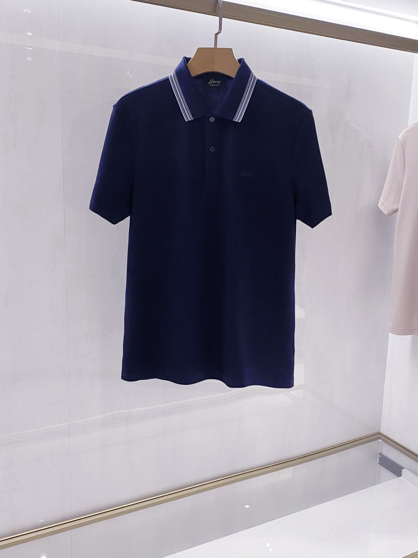 【典藏臻品】布里*尼26年夏季最新男士高端商务短袖POLO，两色甄选（浅咖、蓝色），M-3XL全码段尊享