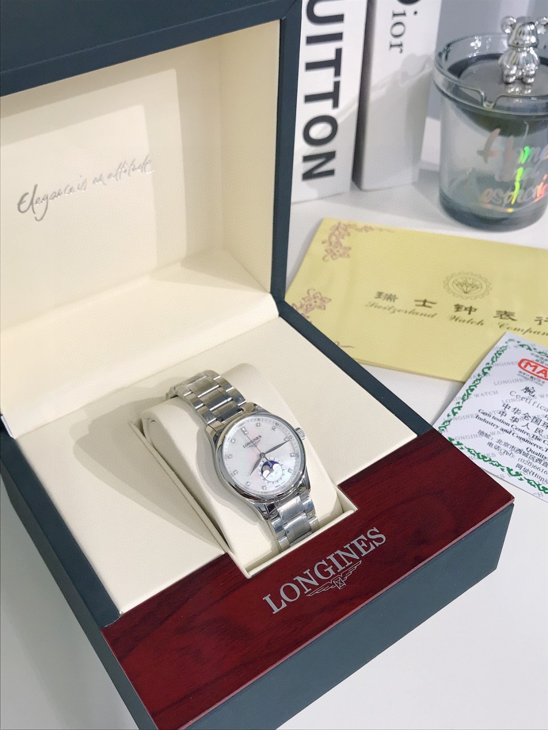 Longines Master Collection Gefälscht
 Armbanduhr Frauen Quartz Movement Armband aus Edelstahl