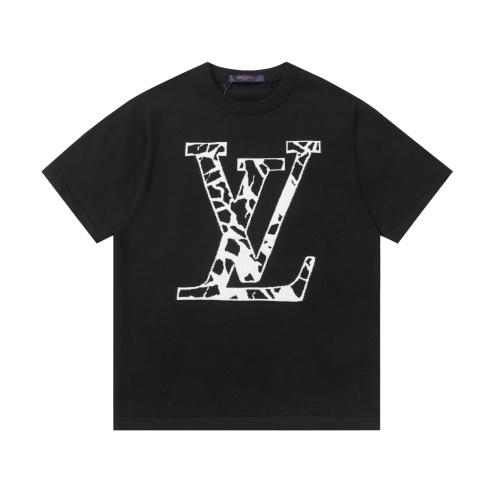 Louis Vuitton Logo Jacquard Gebreid Ronde Hals T-shirt - Zwart/Wit, Unisex 1 Louis Vuitton Logo Jacquard Gebreid Ronde Hals T-shirt - Zwart/Wit, Unisex