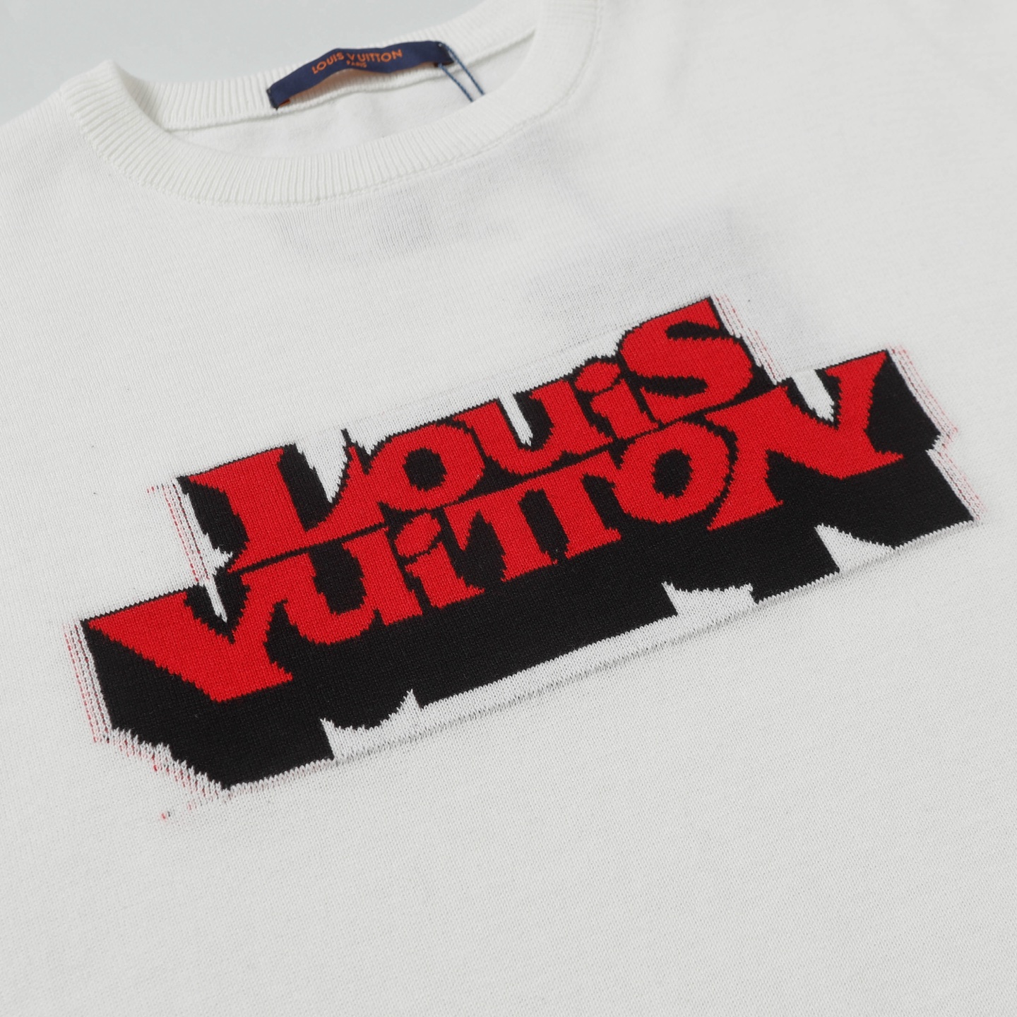 Louis Vuitton Logo Jacquard Knit Crew Neck Short Sleeve T-Shirt 4 i1739885526817 4512 0 2