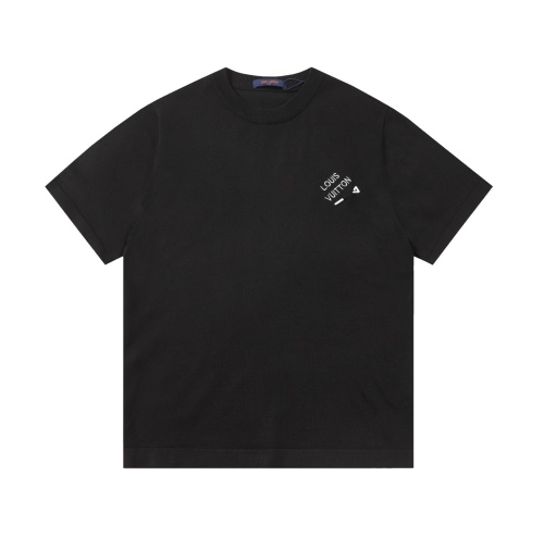 Louis Vuitton Staples Edition Black Knitted T-Shirt with Embroidered Logo 1 Louis Vuitton Staples Edition Black Knitted T-Shirt with Embroidered Logo