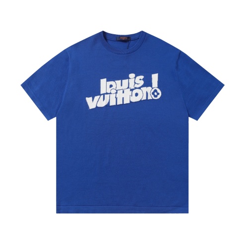 Louis Vuitton Logo Jacquard Knit Crew Neck Short Sleeve T-Shirt