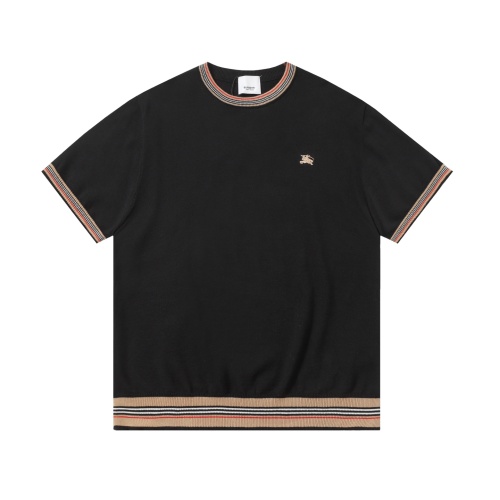 Burberry Logo Ronde Hals Gebreide T-Shirt - Stijlvol & Comfortabel 1 Burberry Logo Ronde Hals Gebreide T-Shirt - Stijlvol & Comfortabel