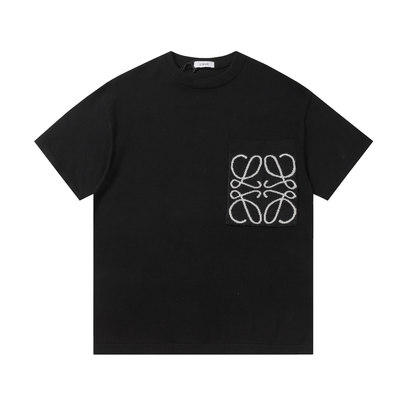 Loewe Anagram Pocket Knit Short Sleeve T-Shirt - Unisex, Relaxed Fit 2 i1739887456888 4597 0 0