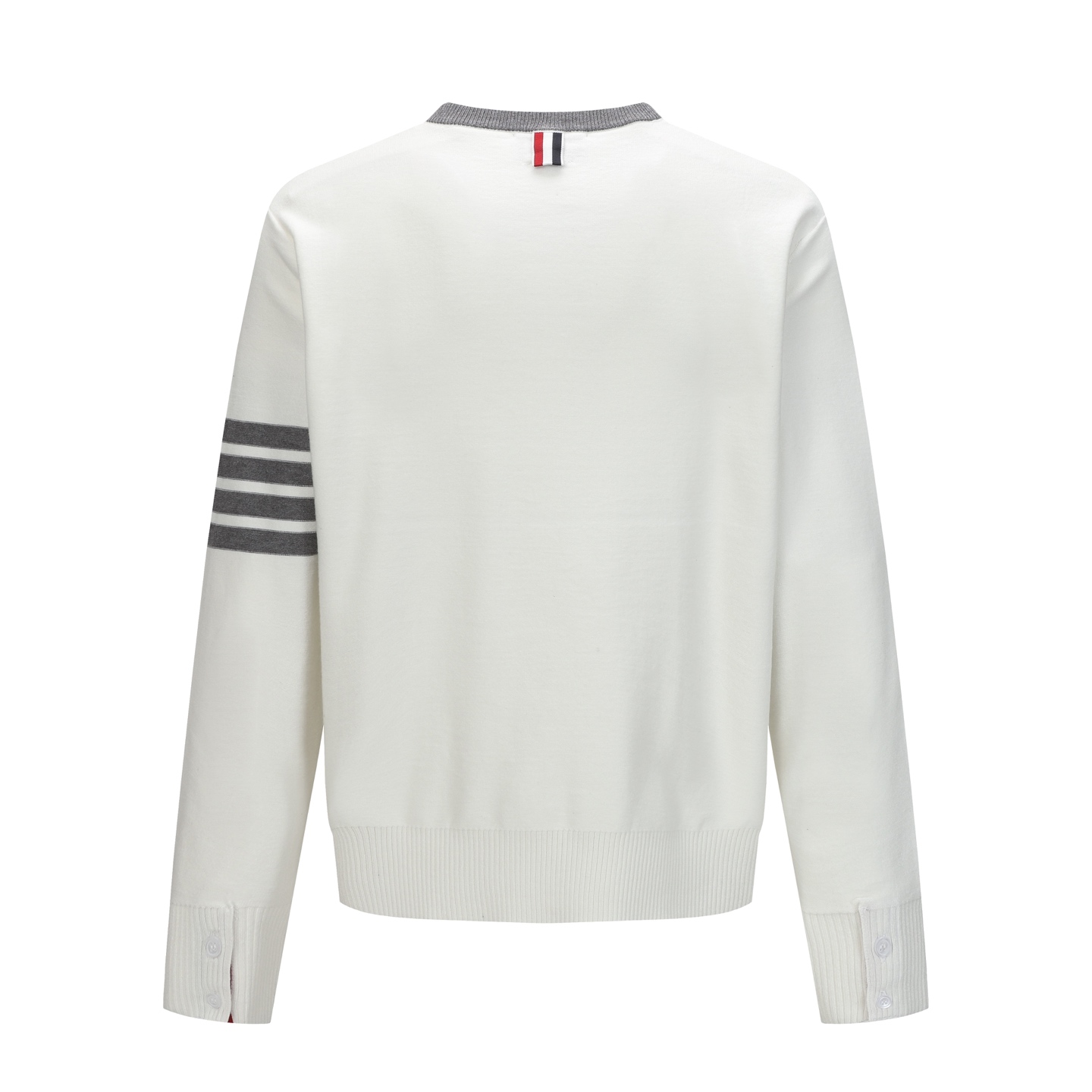 Thom Browne Crewneck Long Sleeve Sweater with Dog Print - Unisex White 3 i1755534344477 382 0 1