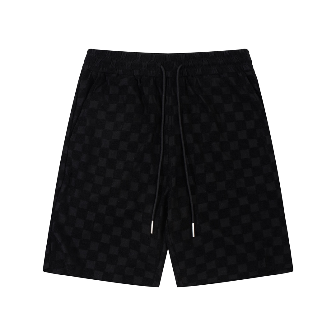 Louis Vuitton/路易威登棋盘格毛巾提花休闲短裤