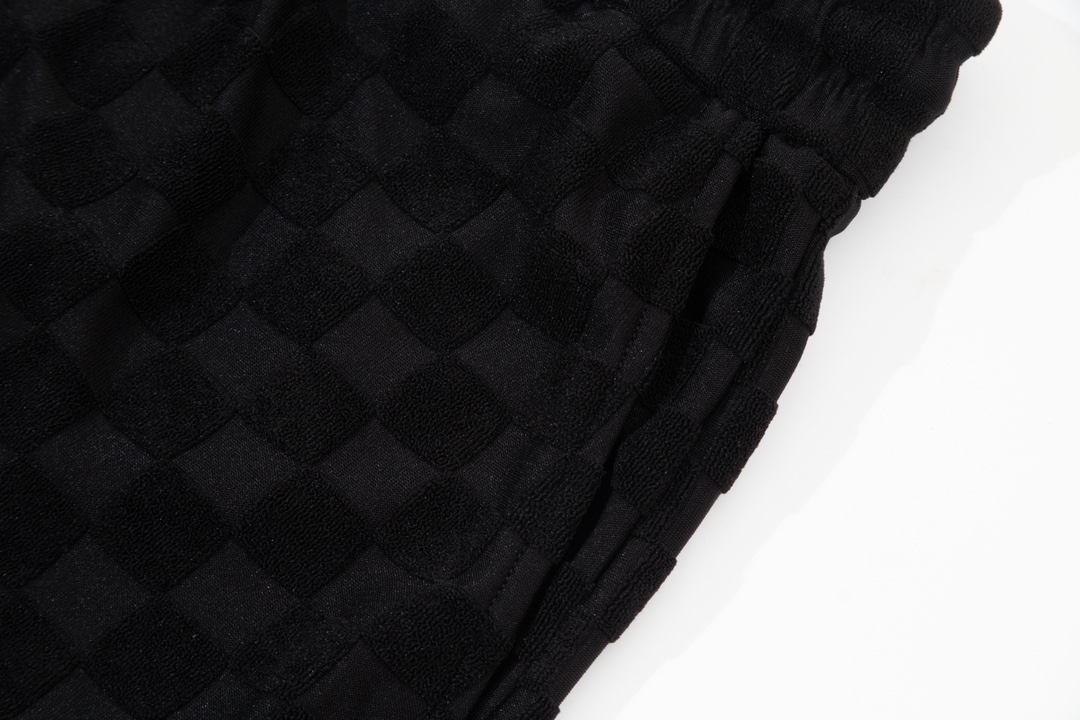 Louis Vuitton/路易威登棋盘格毛巾提花休闲短裤