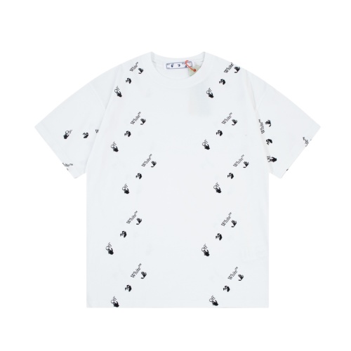 Off-White Inkjet Printed Short Sleeve T-Shirt - White, All-Over Logo 1 Off-White Inkjet Printed Short Sleeve T-Shirt - White, All-Over Logo