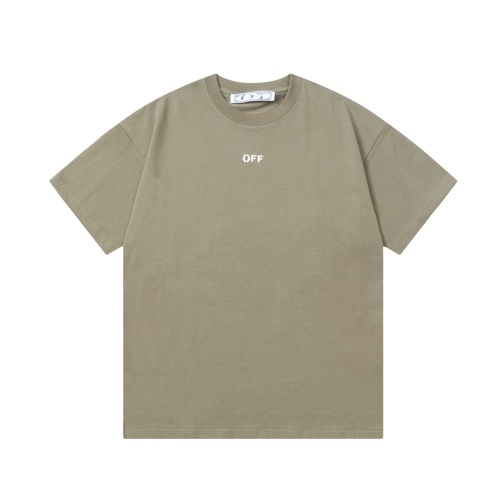 Off-White Arrow Logo Print Short Sleeve T-Shirt-Khaki, XS-L