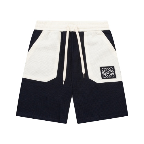 Loewe Pocket Patchwork Embroidered Five-Point Shorts - Unisex Design 1 Loewe Pocket Patchwork Embroidered Five-Point Shorts - Unisex Design