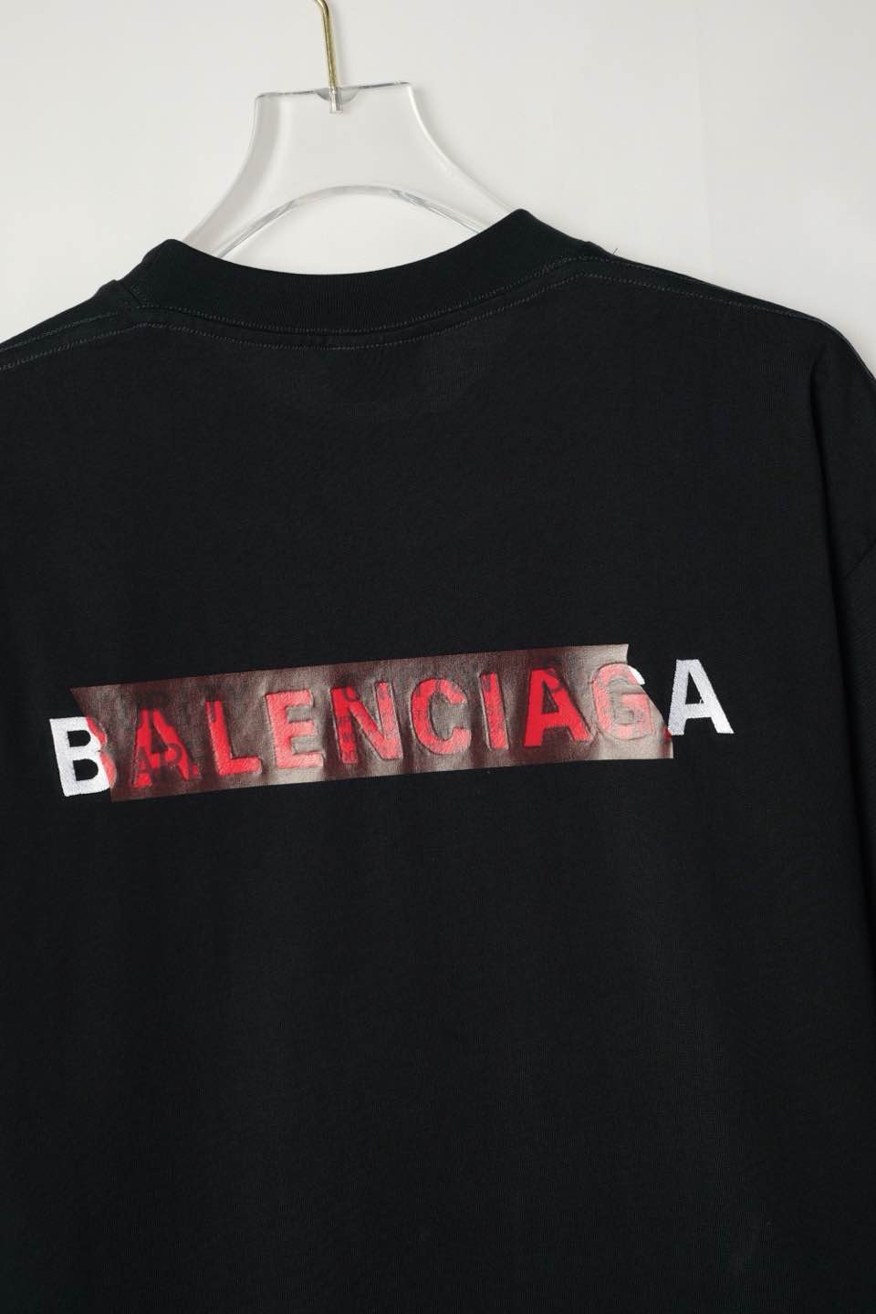 BALENC&AGA Paris Tape Letter Crew Neck Cotton T-Shirt Unisex Loose Fit 7 a1747711696077 7304