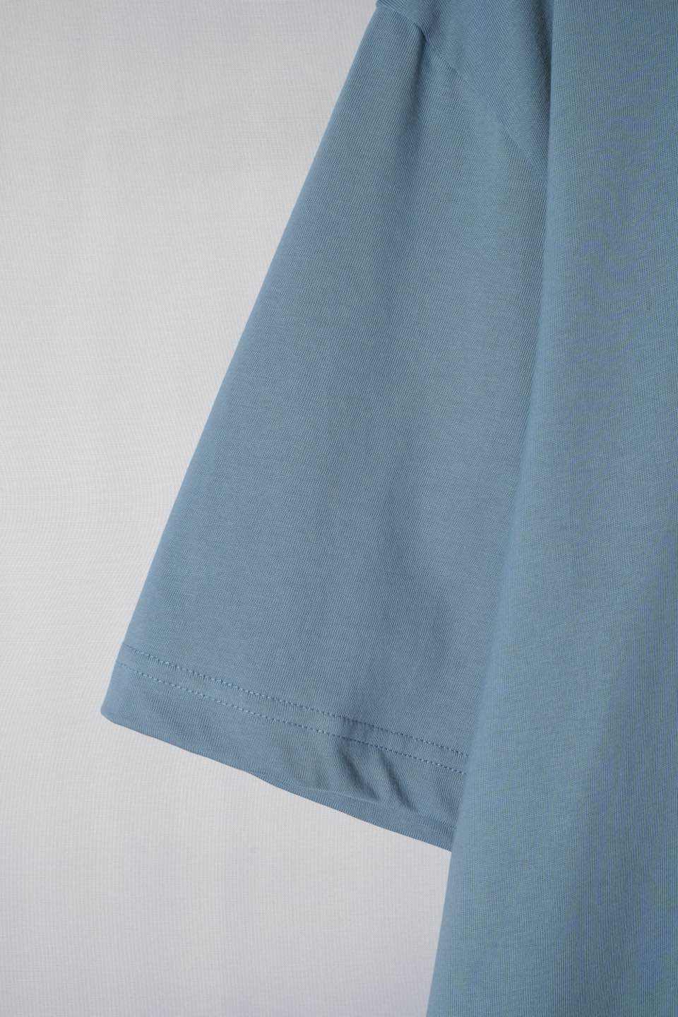Balenciaga Blue Cotton Crew Neck T-Shirt with Tape Logo Embroidery 9 a1747711890493 5337