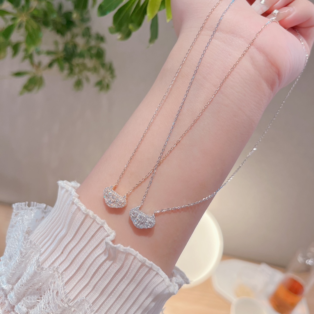 清純S925スターリングシルバーネックレスゴールド 晩餐会