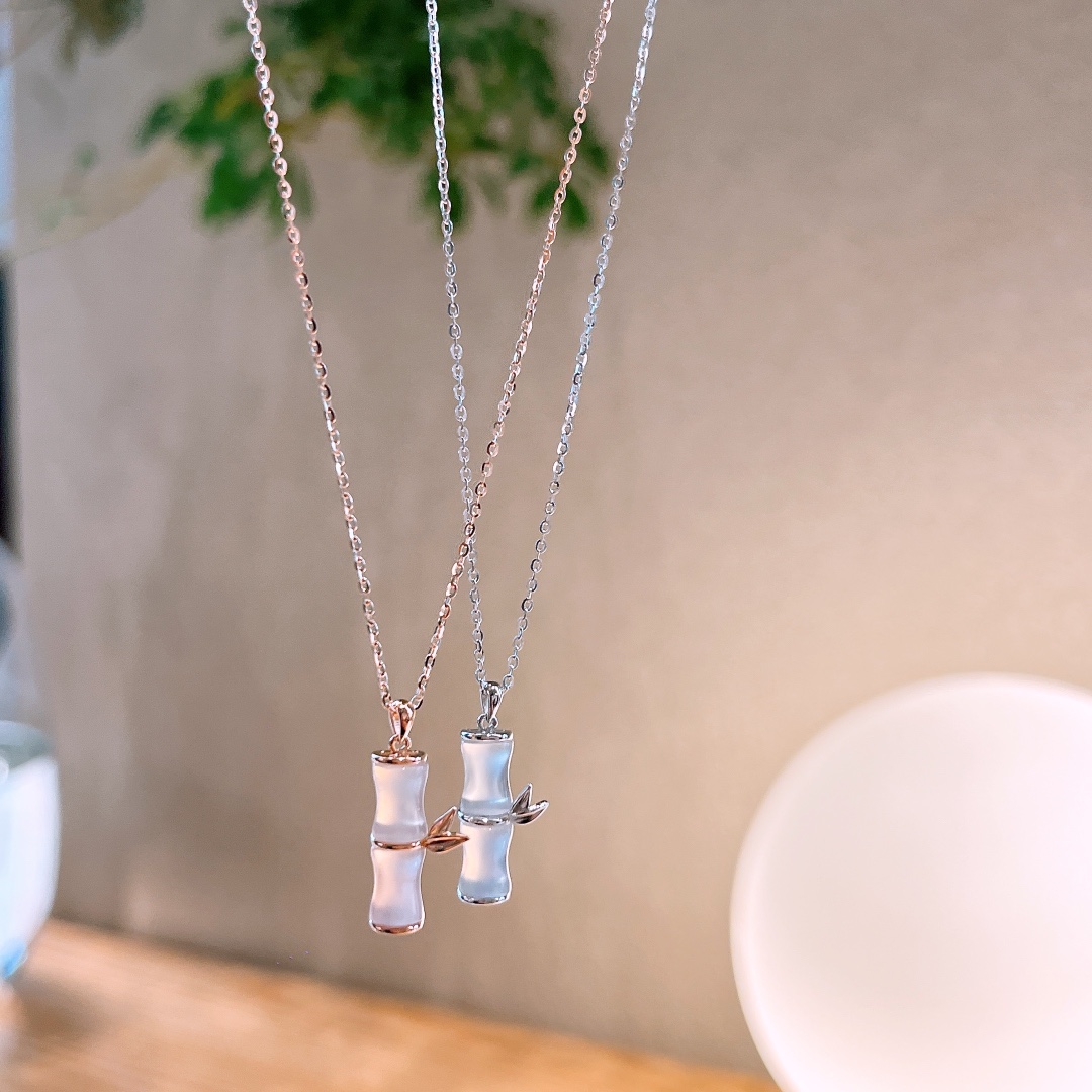 High Polish Silver Necklace Ins Style Mother's Day Silver