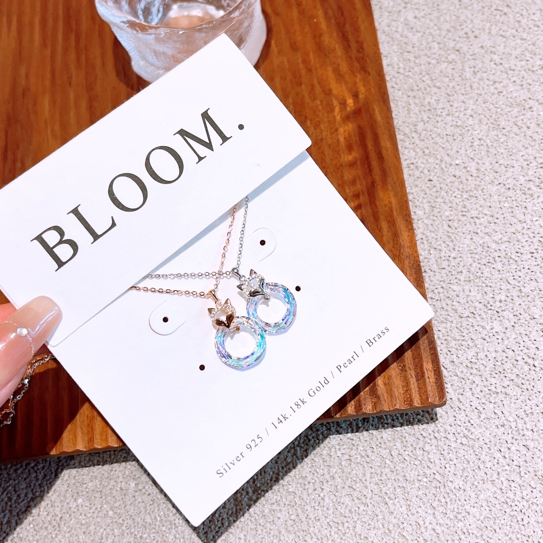 S925 Sterling Silver Necklace Unique Christmas Silver