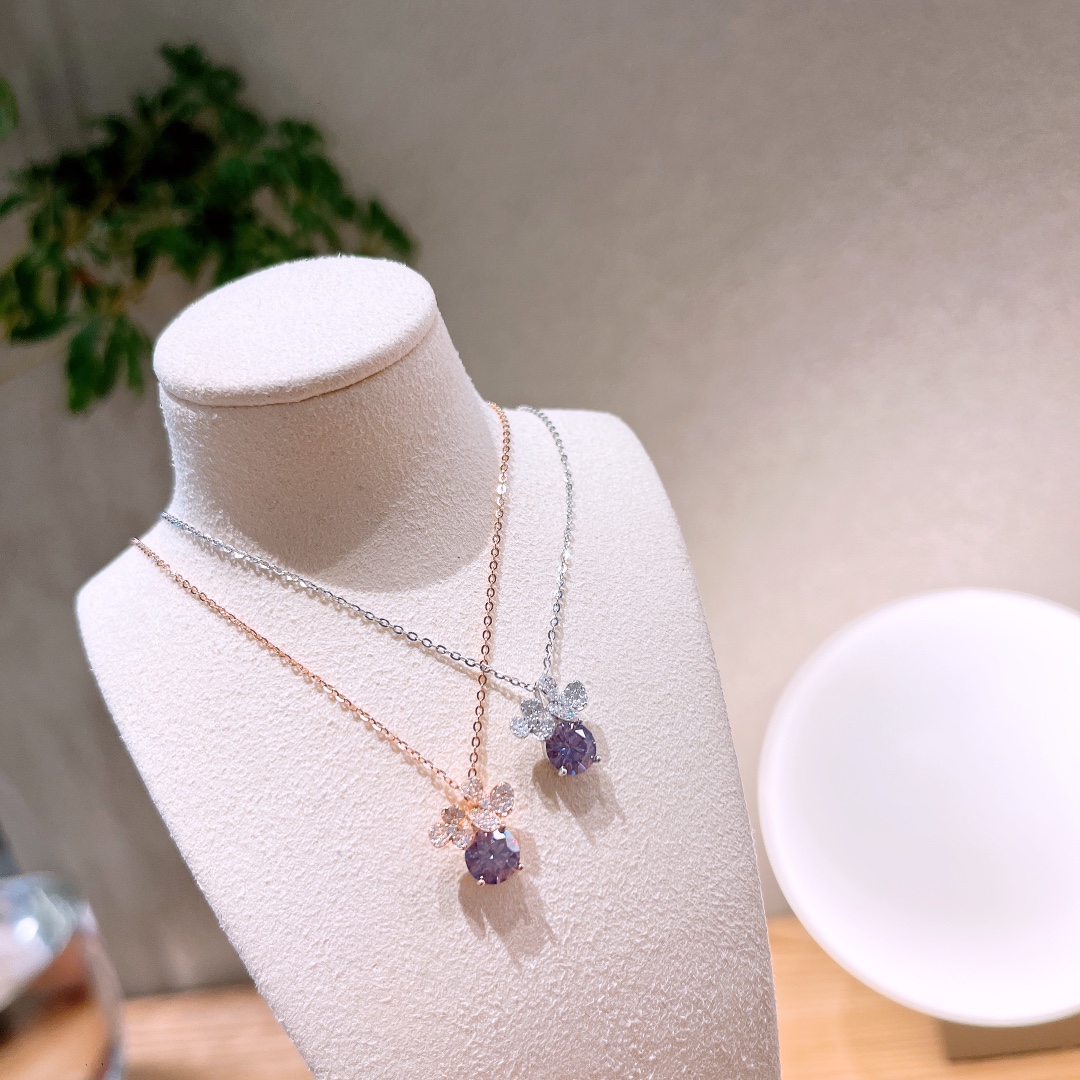 S925 Sterling Silver Moissanite Necklace Vintage Self-love Silver