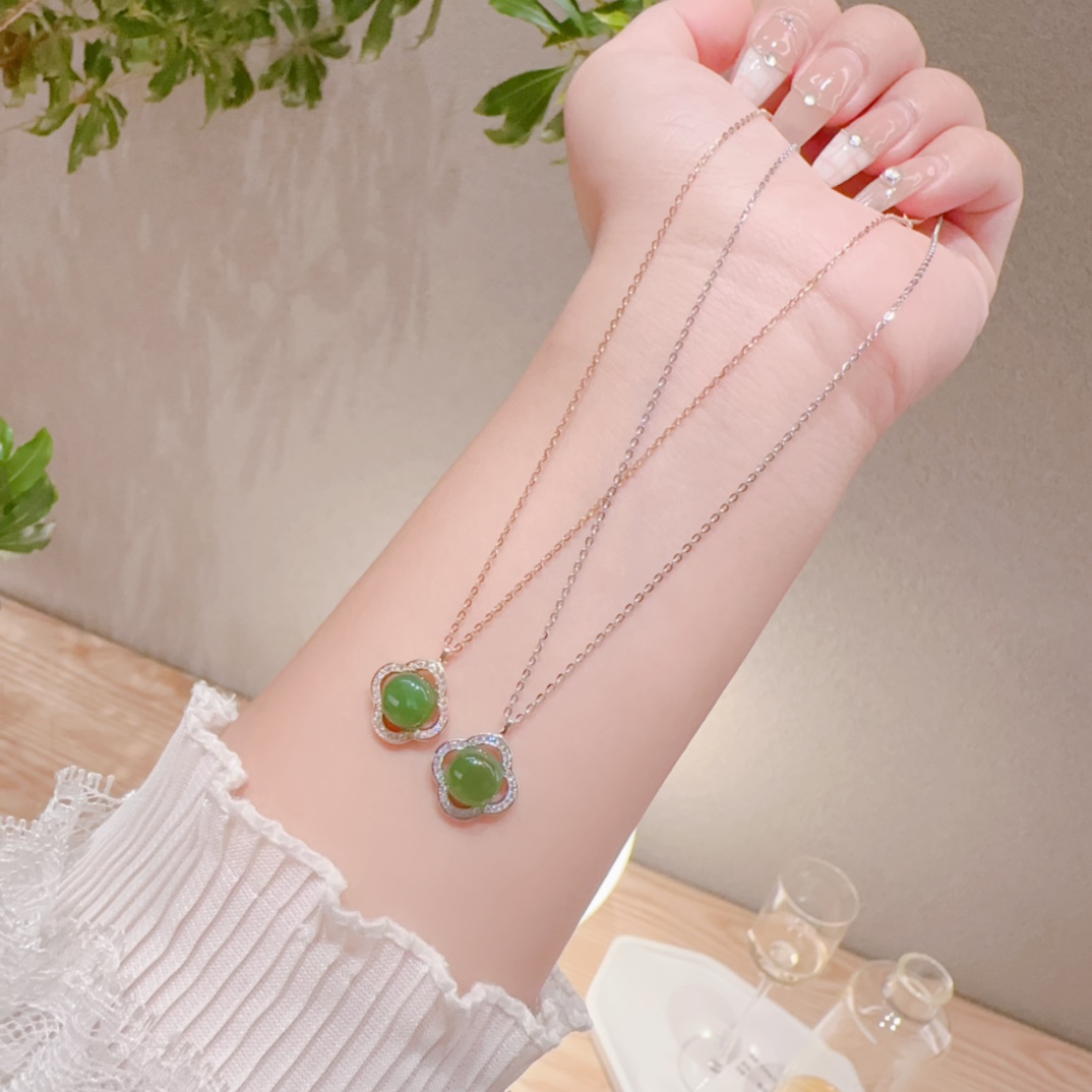 High Polish Silver Jasper Necklace Sweet & Cool Graduation Gold