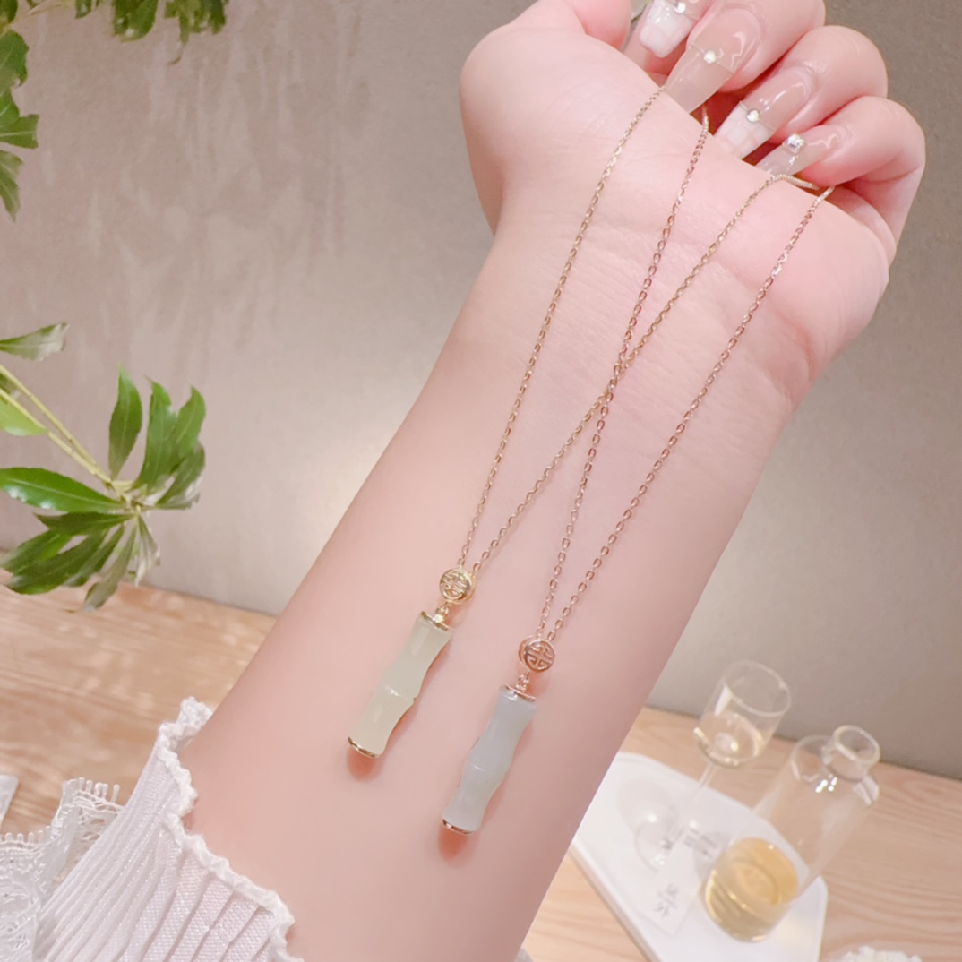 S925 Sterling Silver Hetian Jade Necklace Unique Father's Day Silver