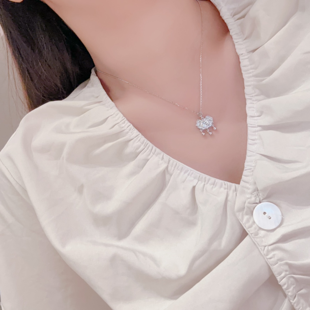 Nickelfreies Silber Moissanit Kette Präzision Geständnis Silber