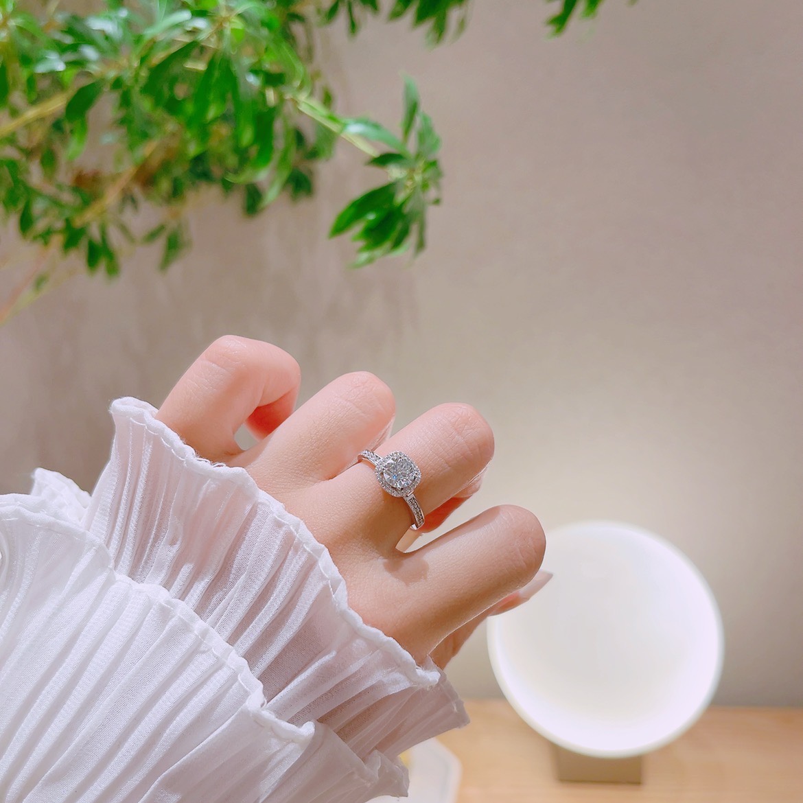 High Polish Silver Moissanite Ring Chic Travel Silver