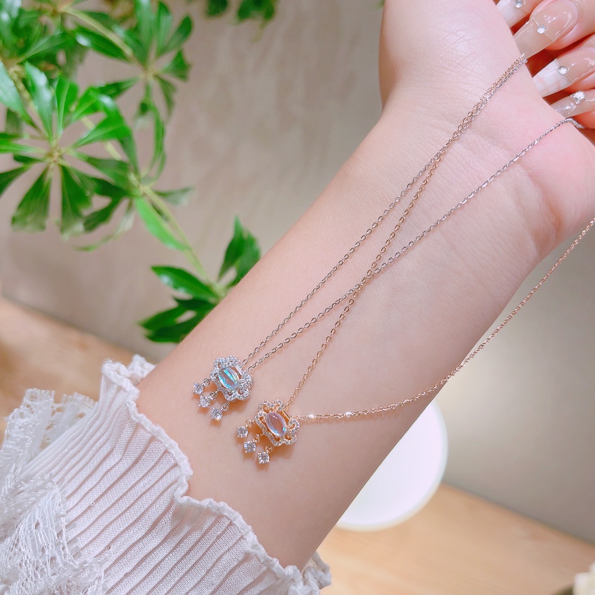 High Polish Silver Necklace Minimalist Everyday Wear Gold