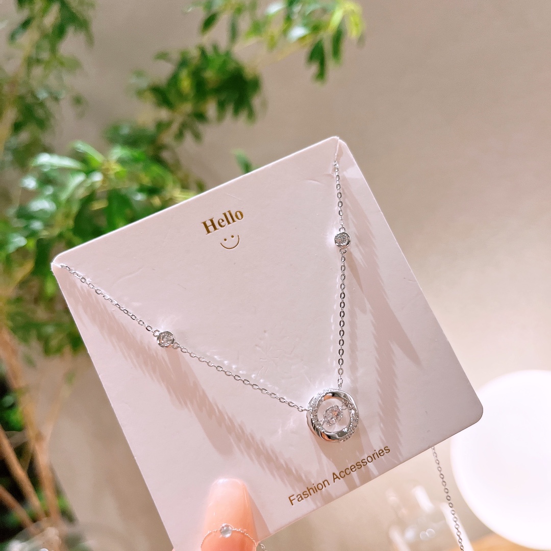 S925 Sterling Silver Necklace French Wedding Registration Silver