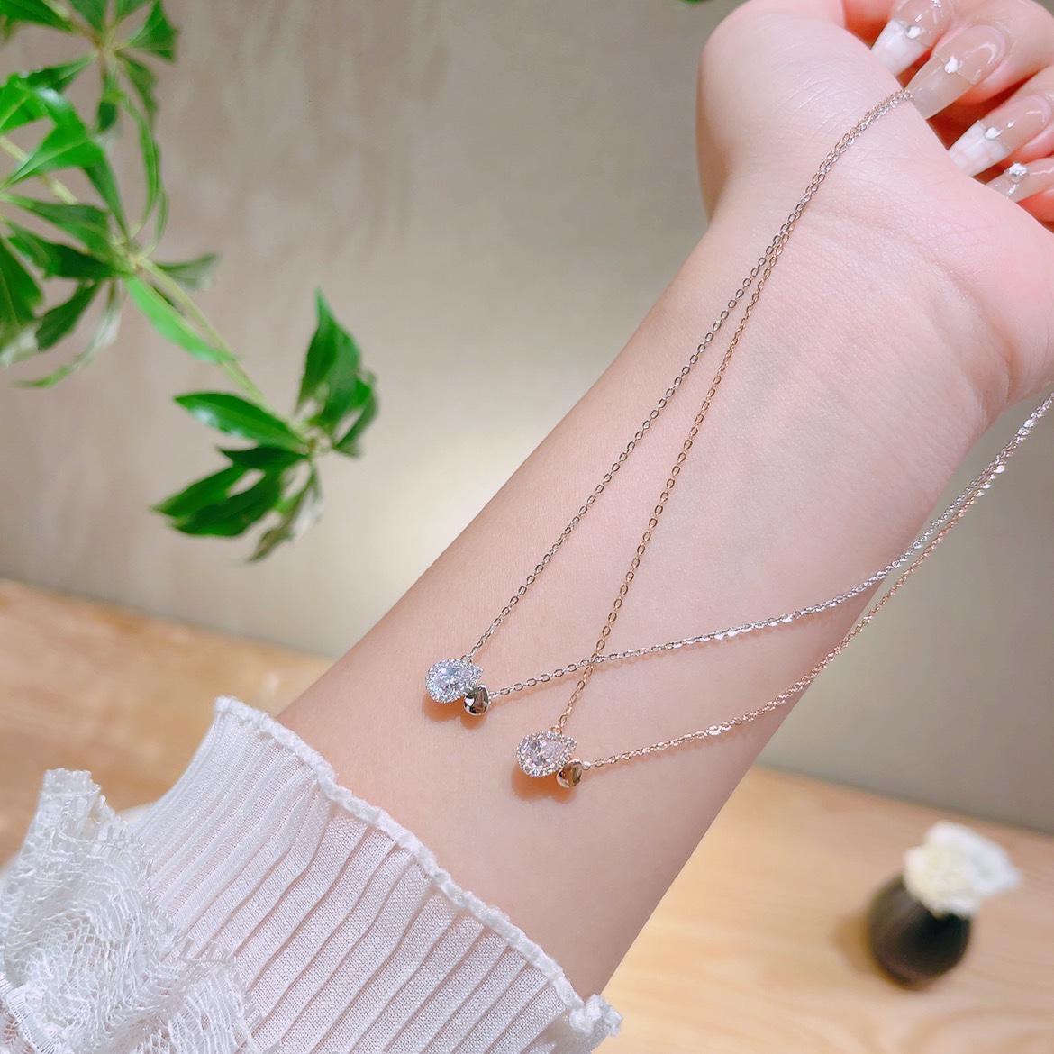 フレッシュ低アレルギー銀ネックレスシルバー 晩餐会