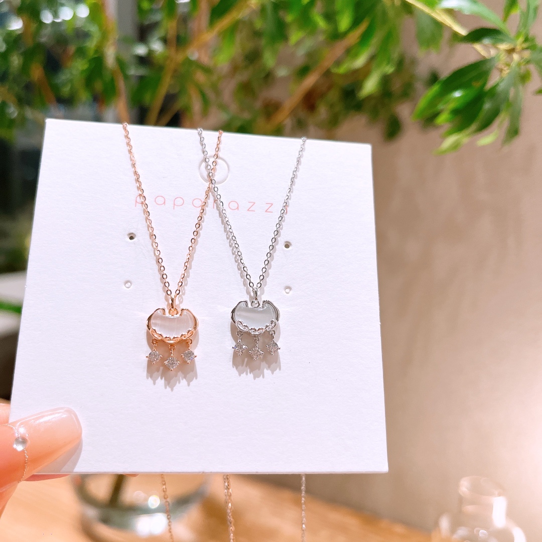 S925 Sterling Silver Necklace Soft Workplace Silver