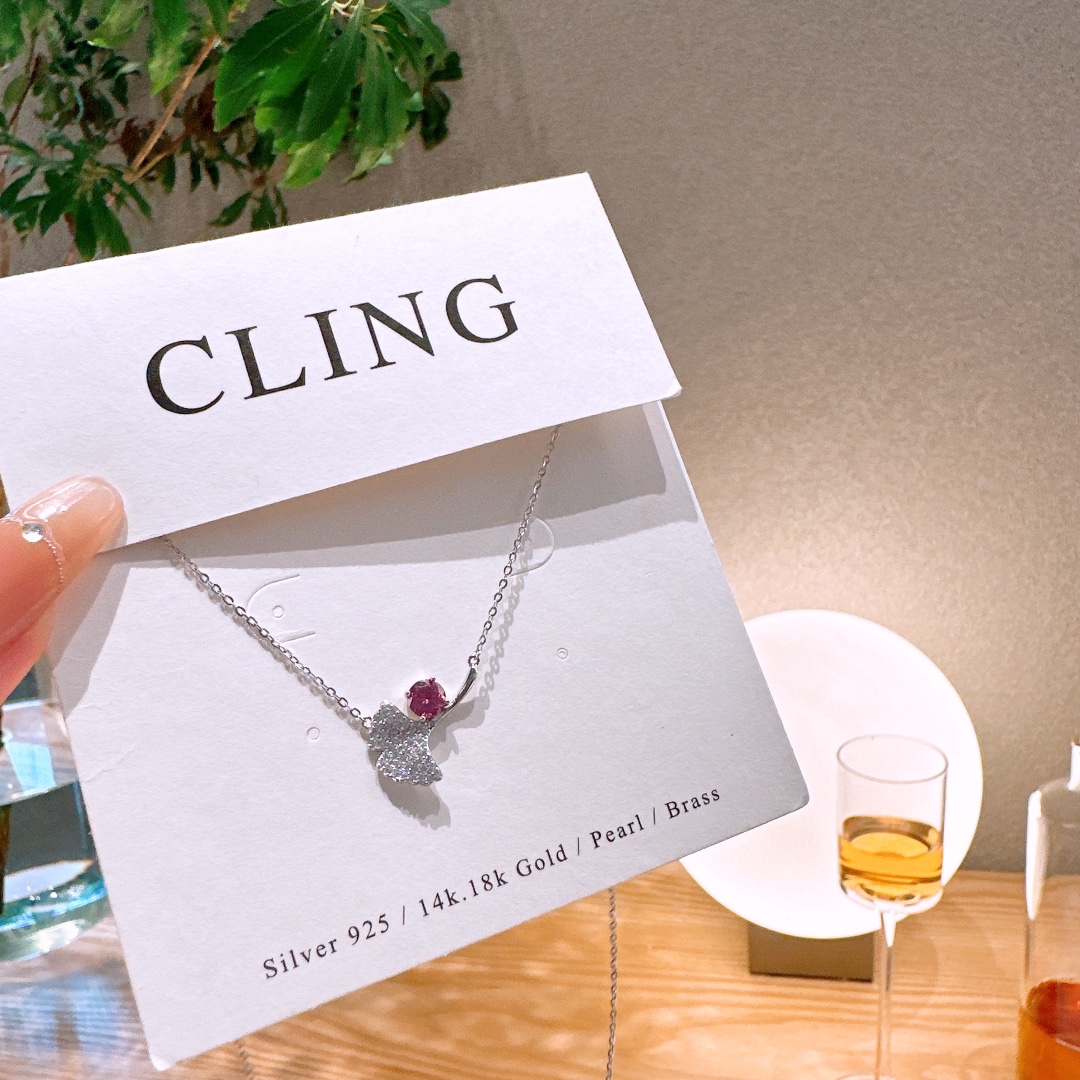 Massivsilber Moissanit Kette Filigran Abschluss Silber