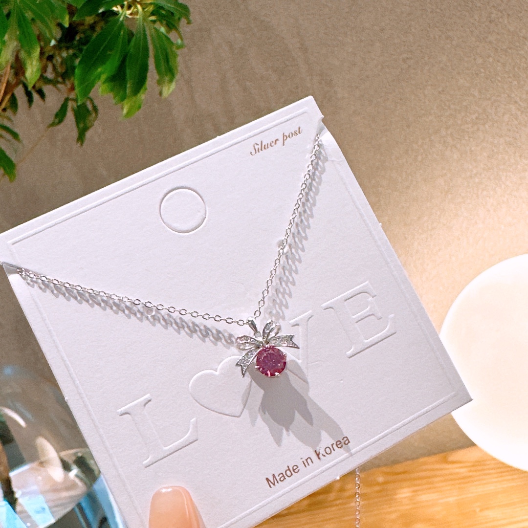 Massivsilber Moissanit Kette Künstlerisch Frühlingsfest Silber