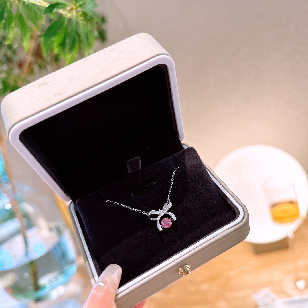 森ガールS925スターリングシルバーモアッサナイトネックレスゴールド パーティー