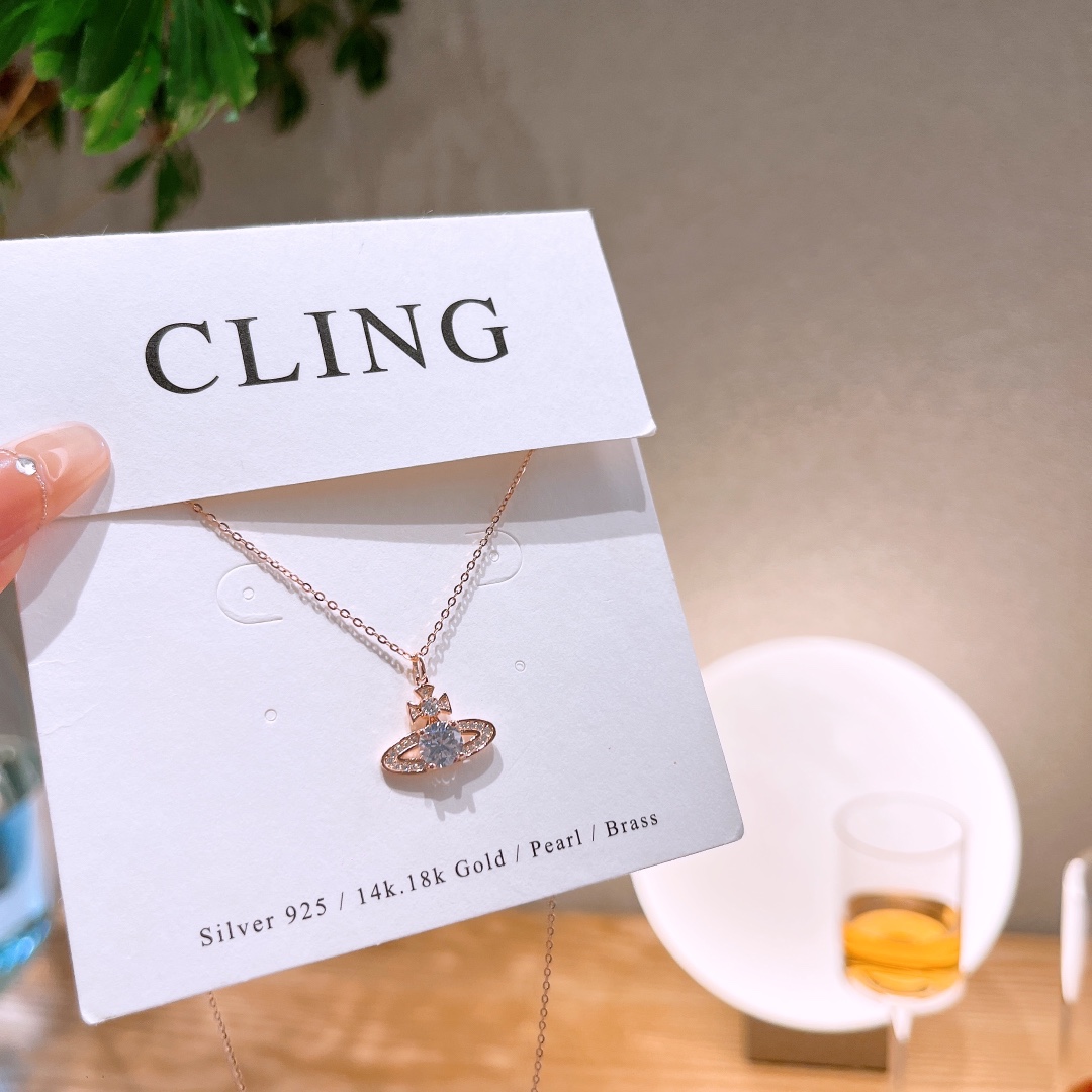 925 Silver Necklace Light Luxury Housewarming Silver