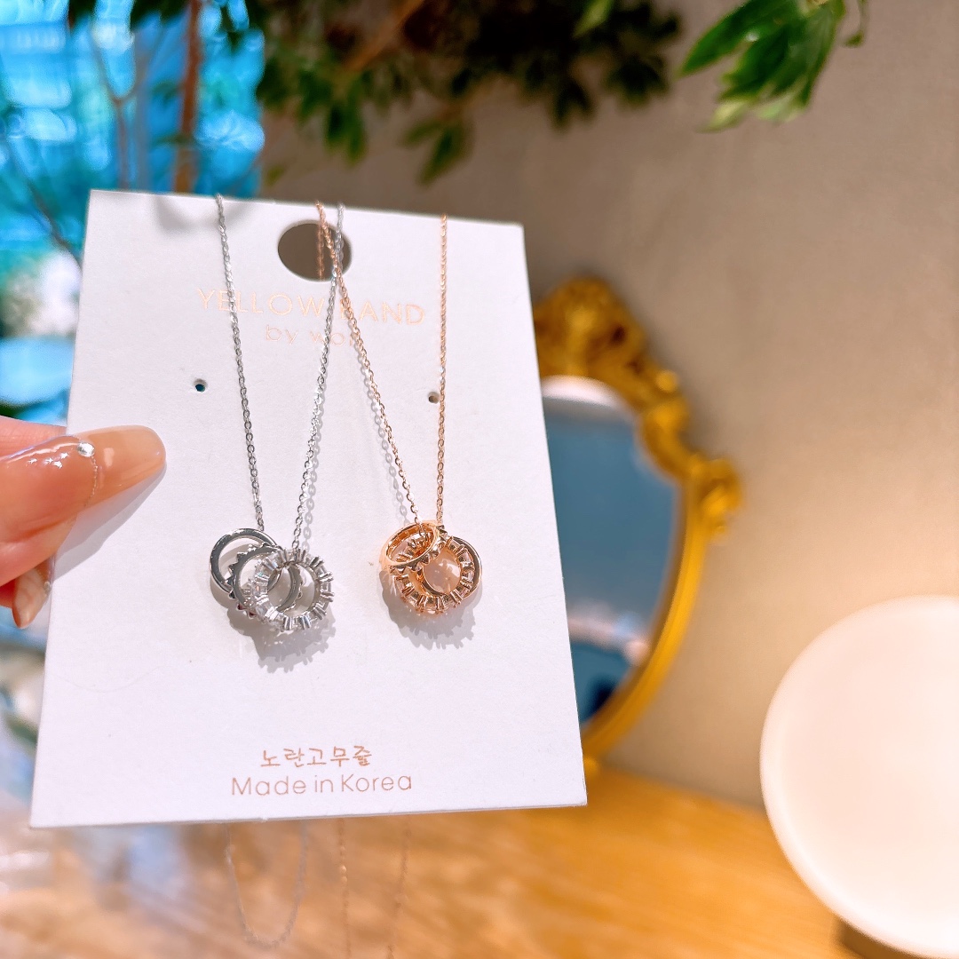 Nickelfreies Silber Kette Minimalistisch Reise Gold