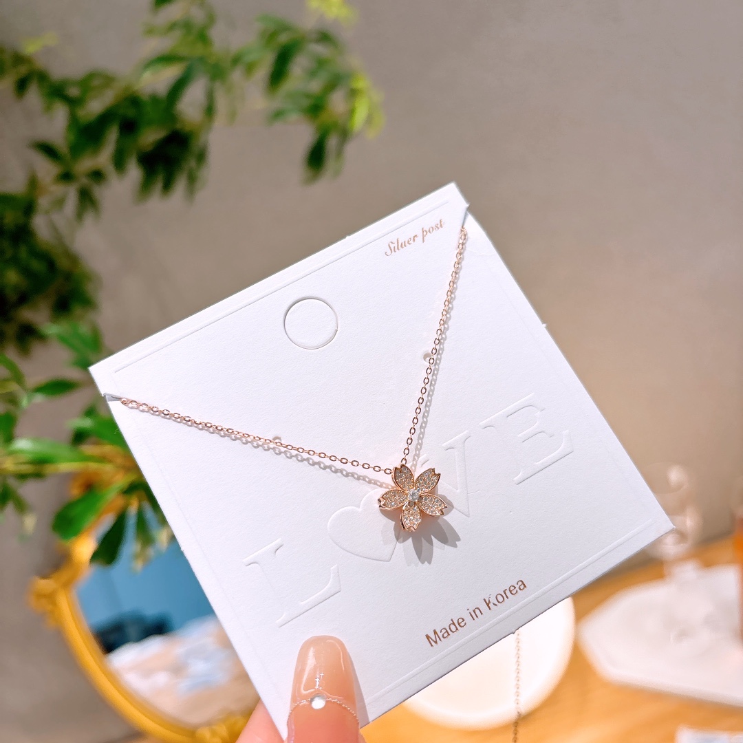 可愛い低アレルギー銀ネックレスゴールド 春節