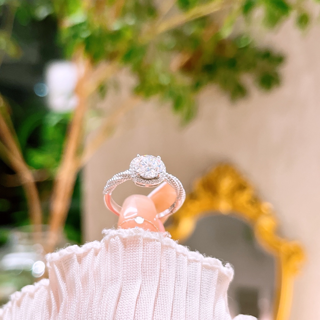 Solid Silver Moissanite Ring Ethereal Bestie Gift Gold