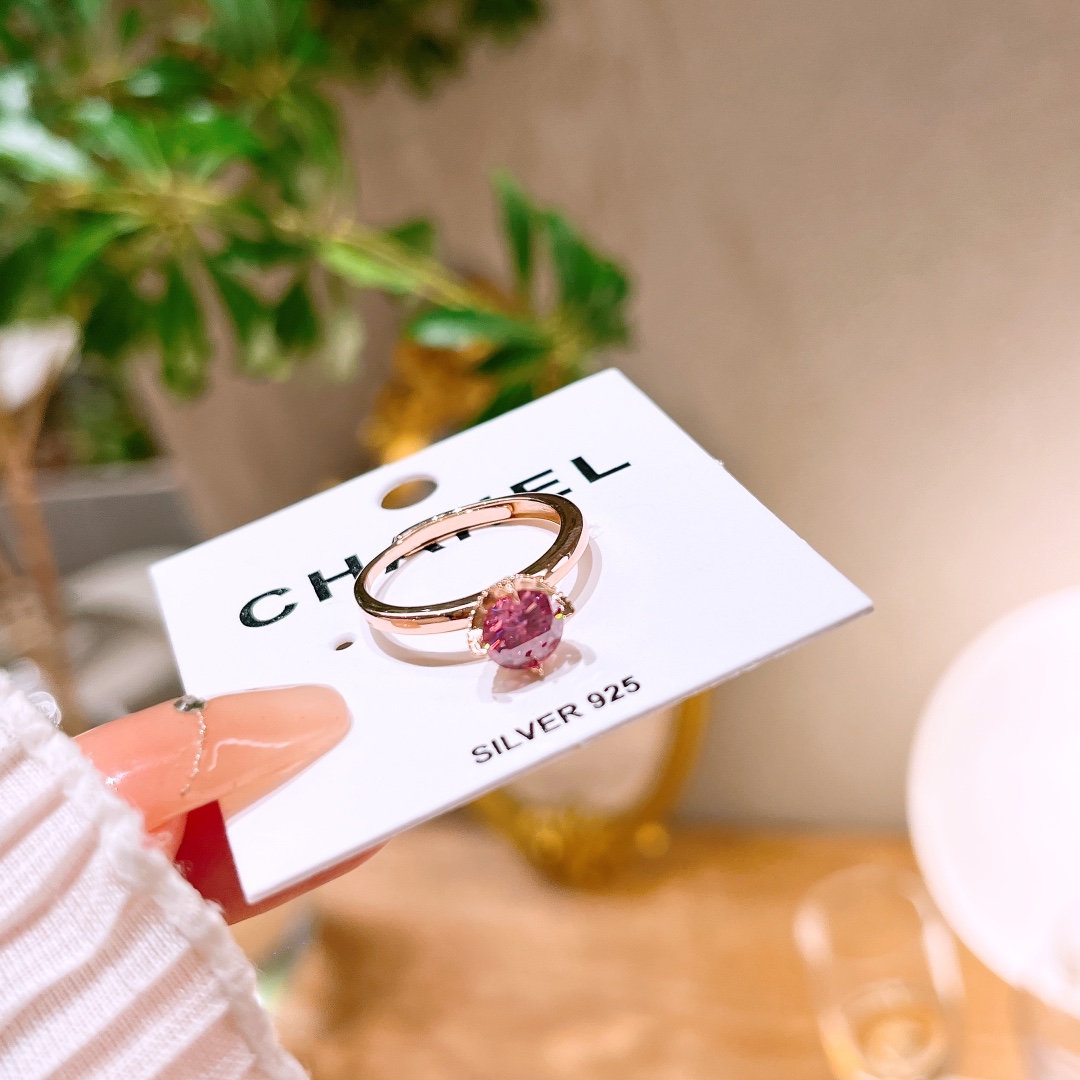 High Polish Silver Moissanite Ring Light Luxury Wedding Gold