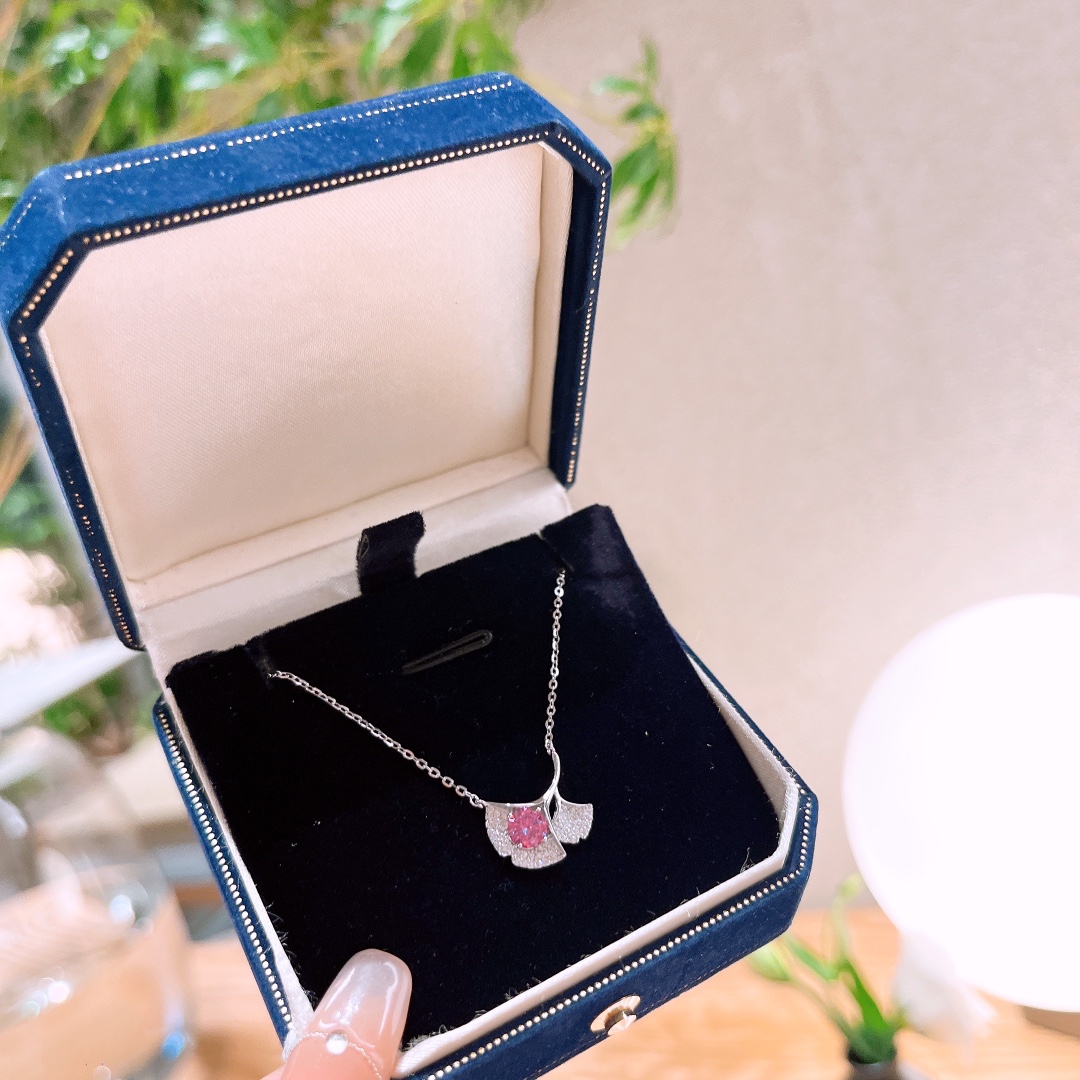 Fine Silver Moissanite Necklace Unique Teacher's Day Gold