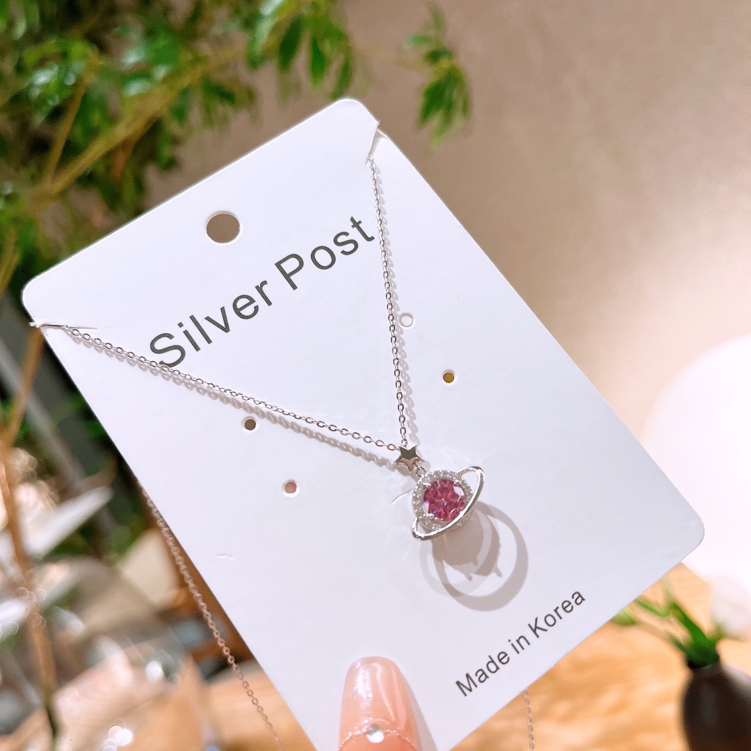 Massivsilber Moissanit Kette Intellektuell Für mich selbst Gold